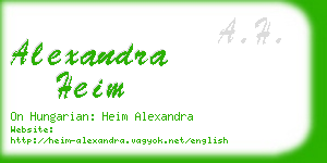 alexandra heim business card